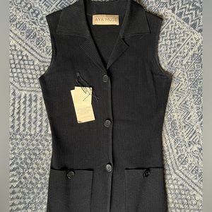 Aya Muse Button Down Sweater Top xs